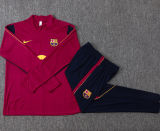 26-27 BAR Brown Red Kids Half Pull Tracksuit #E26075(童装)(半拉链)