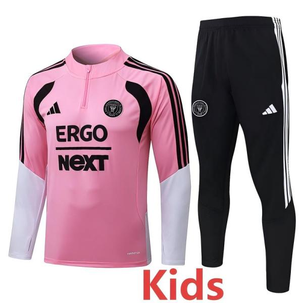 26-27 Inter Miami Pink Kids Half Pull Tracksuit #E26032(童装)(半拉链)