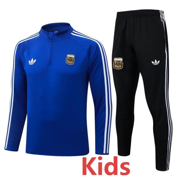 26-27 Argentina Fancy blue Kids Half Pull Tracksuit #E26053(童装)(半拉链)