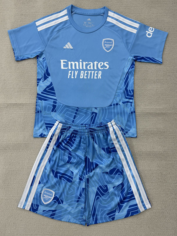 26-27 ARS Lake blue Goalkeeper Kids Soccer Jersey