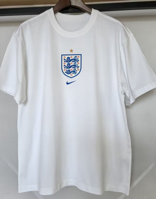 26-27 England White High Quality Casual T-Shirt