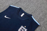 26-27 England Royal blue Tank top and shorts suit #D26042