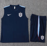 26-27 England Royal blue Tank top and shorts suit #D26042