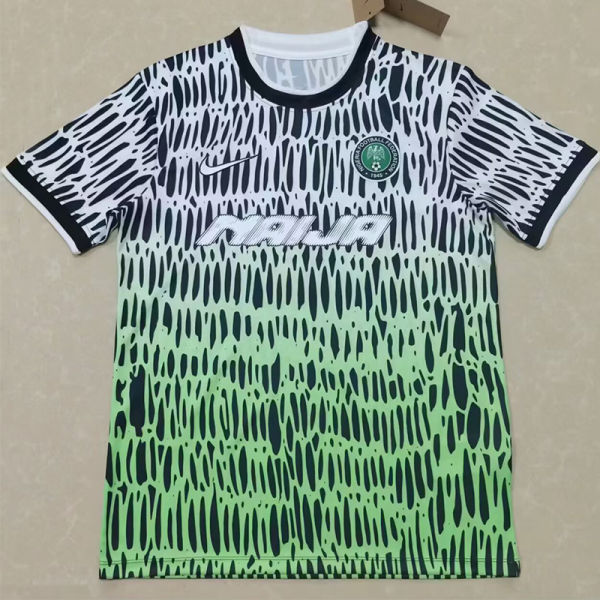 26-27 Nigeria Grey Green Training Shirts