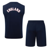 26-27 England Royal blue Tank top and shorts suit #D26042