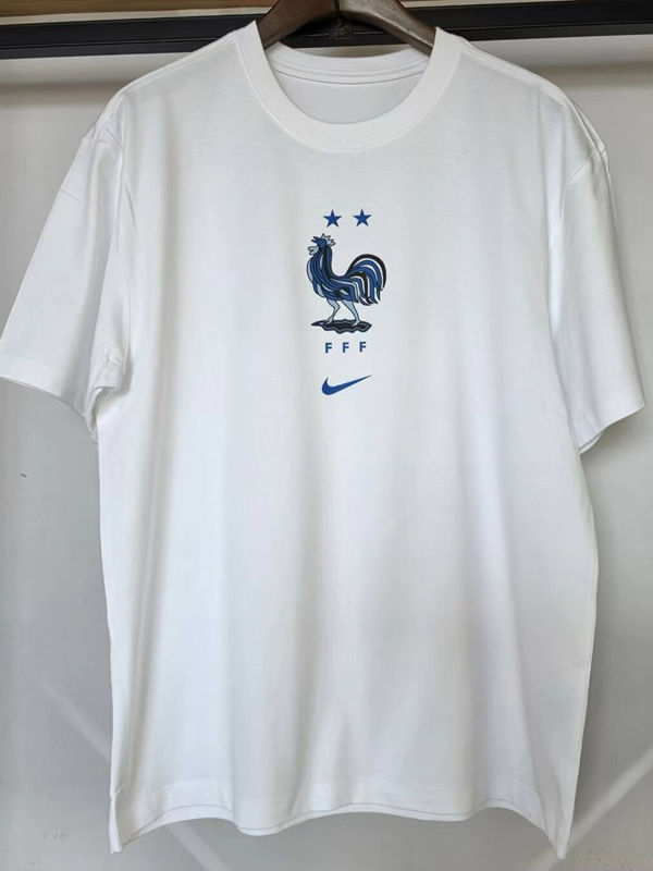 26-27 France White High Quality Casual T-Shirt #蓝标