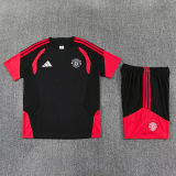 26-27 Man Utd Black Training Short Suit