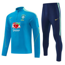 26-27 Brazil Lake blue Half Pull Tracksuit (半拉链)