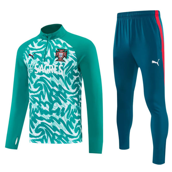 26-27 Portugal Green Half Pull Tracksuit (半拉链)