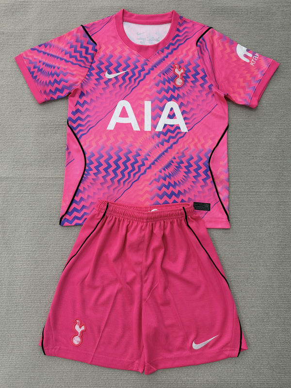 26-27 TOT Pink Goalkeeper Kids Soccer Jersey