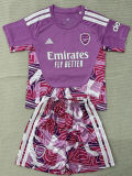 26-27 ARS Pink Purple Goalkeeper Kids Soccer Jersey
