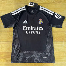 26-27 RMA Black Goalkeeper Fans Soccer Jersey