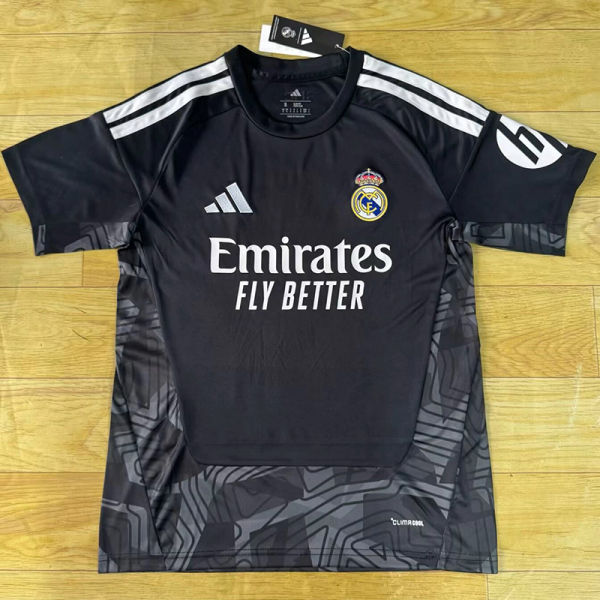 26-27 RMA Black Goalkeeper Fans Soccer Jersey