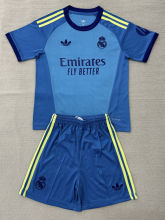 26-27 RMA Lake blue Goalkeeper Kids Soccer Jersey