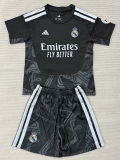 26-27 RMA Black Goalkeeper Kids Soccer Jersey