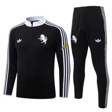 26-27 JUV Black Half Pull Tracksuit #B26064(半拉链)