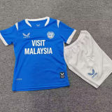 26-27 Cardiff City Home Kids Soccer Jersey