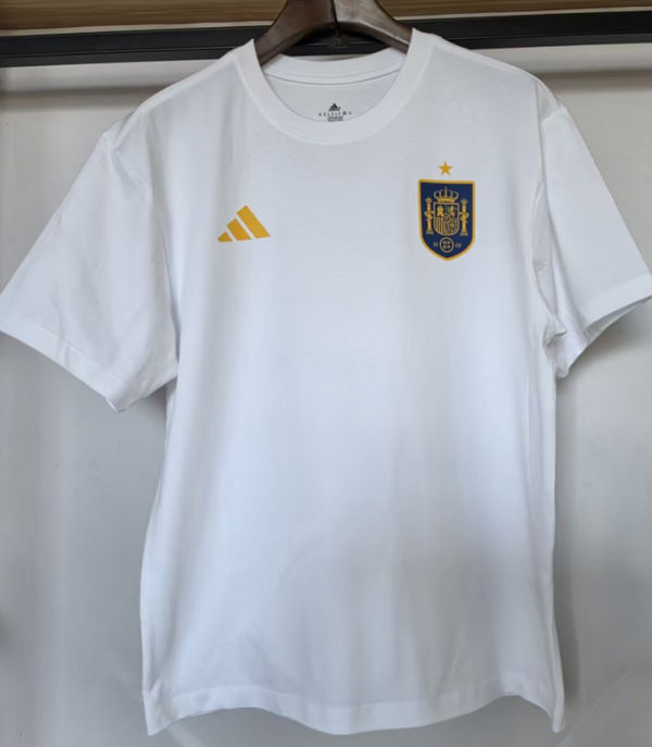 26-27 Spain White High Quality Casual T-Shirt