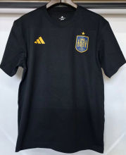 26-27 Spain Black High Quality Casual T-Shirt