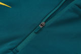 26-27 Brazil Dark green Half Pull Tracksuit #B26076(半拉链)