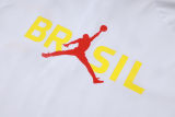 26-27 Brazil White Half Pull Tracksuit #B26078(半拉链)