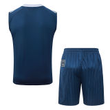 26-27 Italy Dark blue Tank top and shorts suit #D26051