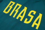 26-27 Brazil Dark green Half Pull Tracksuit #B26076(半拉链)
