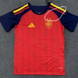 26-27 Spain Home 2 Stars Fans Soccer Jersey (带2颗星)