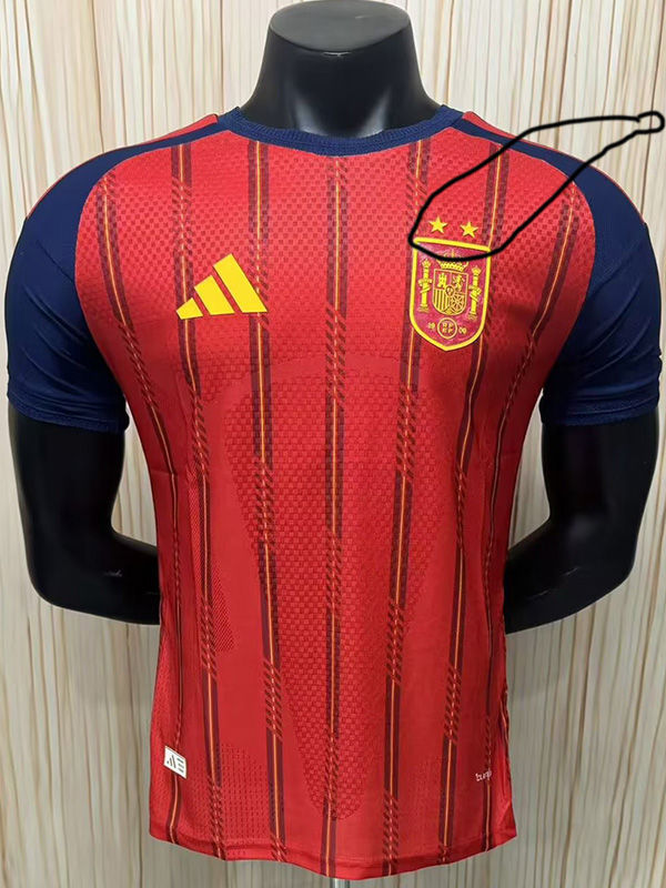 26-27 Spain Home 2 Stars Player Version Soccer Jersey (带2颗星)