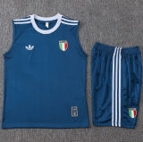 26-27 Italy Dark blue Tank top and shorts suit #D26051