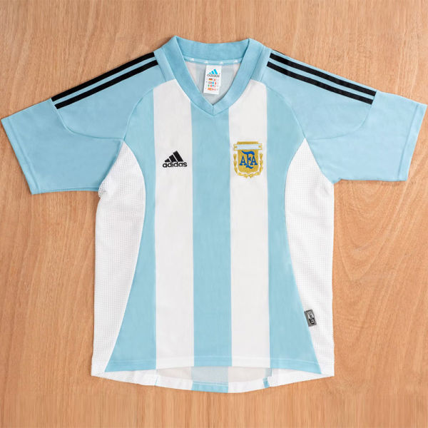 2002 Argentina Home Retro Soccer Jersey