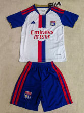 26-27 Lyon Home Kids Soccer Jersey