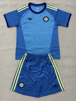 26-27 Leeds United Blue Goalkeeper Kids Soccer Jersey