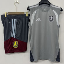 26-27 Aston Villa Gray Tank top and shorts suit (背心短裤)