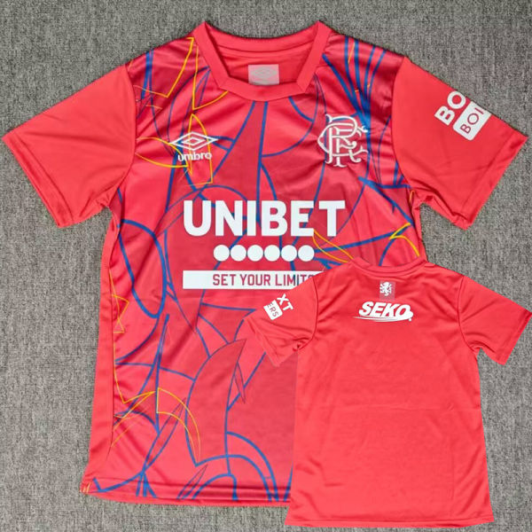26-27 Rangers Red Goalkeeper Fans Soccer Jersey