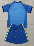 26-27 Leeds United Blue Goalkeeper Kids Soccer Jersey