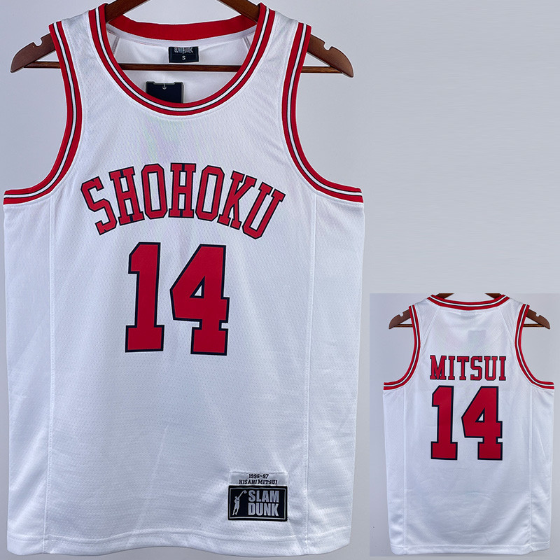 2023 SHOHOKU MITSUI #14 White Top Quality Hot Pressing NBA Jersey(带标）