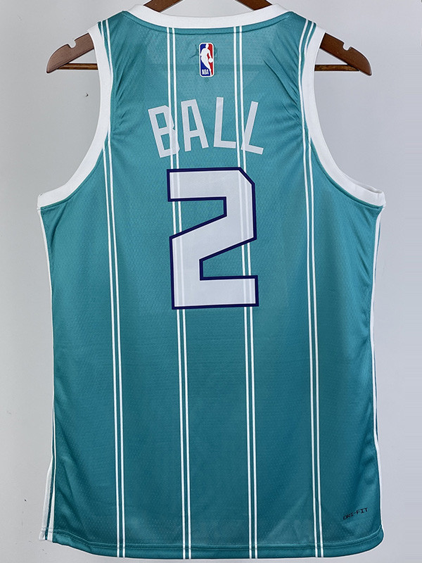 22-23 HORNETS BALL #2 Green Away Top Quality Hot Pressing NBA Jersey