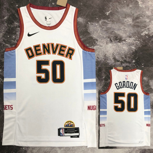 22-23 Nuggets GORDON #50 White City Edition Top Quality Hot Pressing NBA Jersey