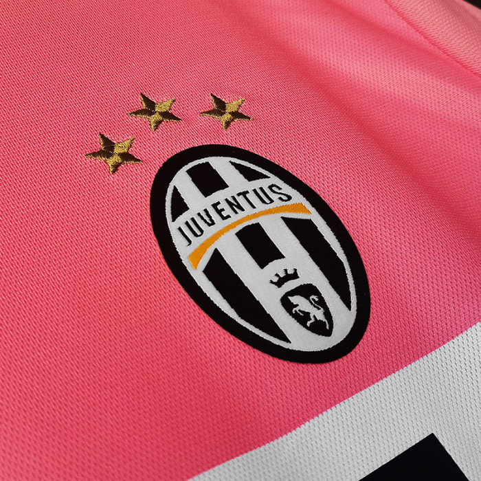 2015-2016 JUV Away Pink Retro Long Sleeve Soccer Jersey (长袖)
