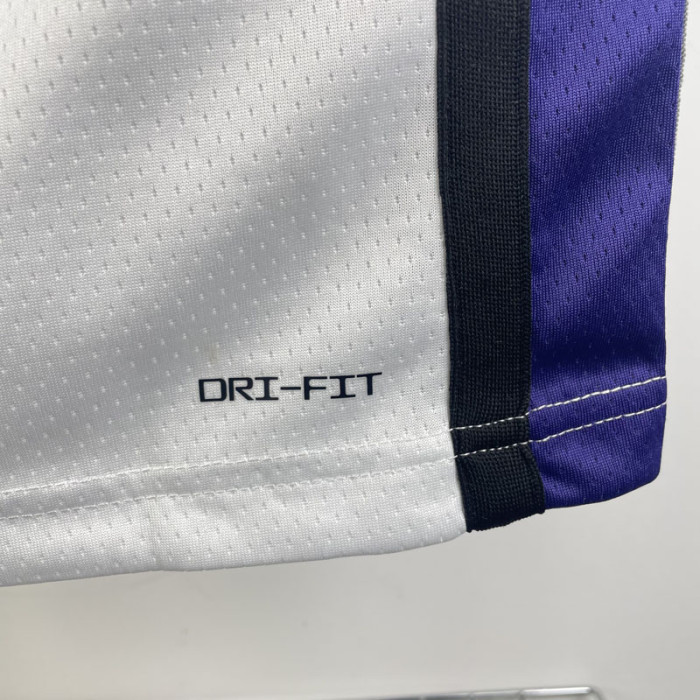 23-24 Kings MONK #0 White Top Quality Hot Pressing NBA Jersey