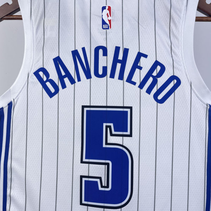22-23 Magic BANCHERO #5 White Top Quality Hot Pressing NBA Jersey