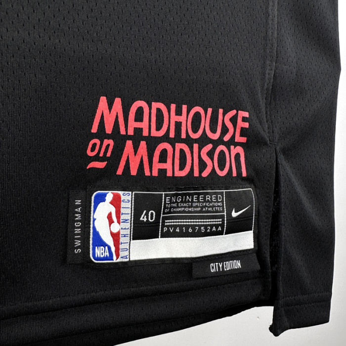 23-24 BULLS RODMAN #91 Black City Edition Top Quality Hot Pressing NBA Jersey