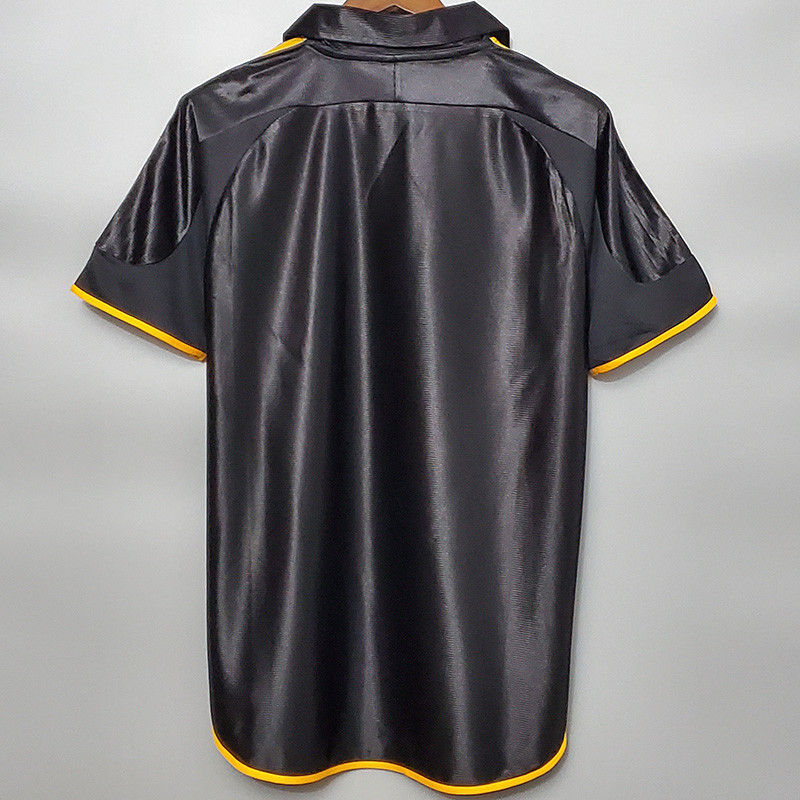2000-2001 RMA Away Black Retro Soccer Jersey