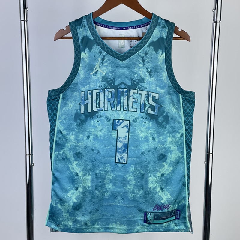 22-23 HORNETS PALL #6 Green Top Quality Hot Pressing NBA Jersey（V领）荣耀版