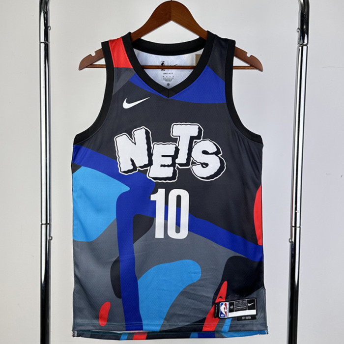 23-24 NETS SIMMONS #10 Blue Black City Edition Top Quality Hot Pressing NBA Jersey