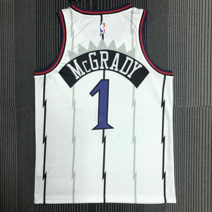 Raptors McGRADY #1 White Retro Top Quality Hot Pressing NBA Jersey