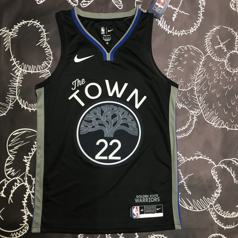 2020 Warriors WIGGINS #22 Black Grey Top Quality Hot Pressing NBA Jersey
