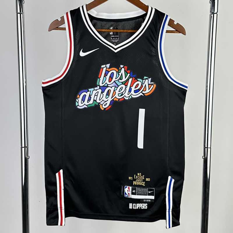 22-23 CLIPPERS HARDEN #1 Black City Edition Top Quality Hot Pressing NBA Jersey
