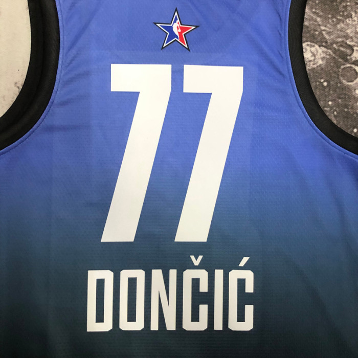 2023 ALL STAR DONCIC #77 Blue Top Quality Hot Pressing NBA Jersey (全明星)